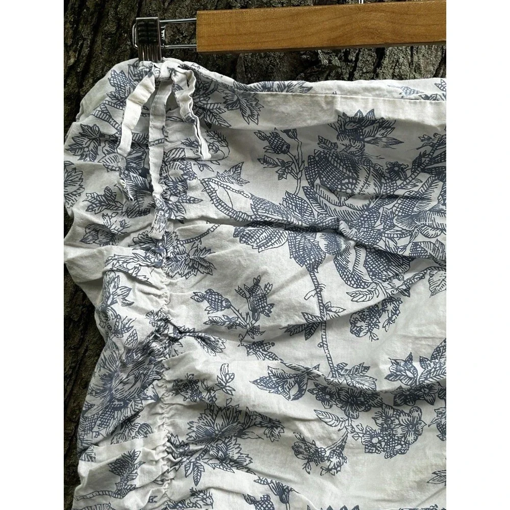 Urban Outfitters Toile Pillow Sham Floral Ruched Ties Gauzy Cottagecore